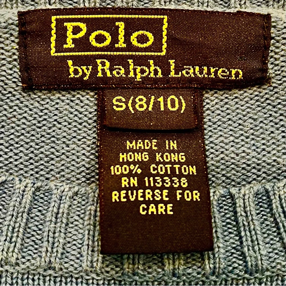 POLO RALPH LAUREN Boy's Cotton Pullover Sweater - Light Royal Blue - Size S